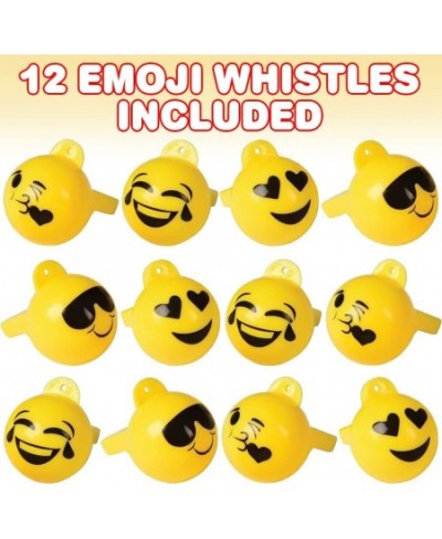 Emoticon Whistles for Kids Set of 12 High-Quality Plastic Material Fun Party Noisemaker Toys Cute Birthday Party Favors Great...