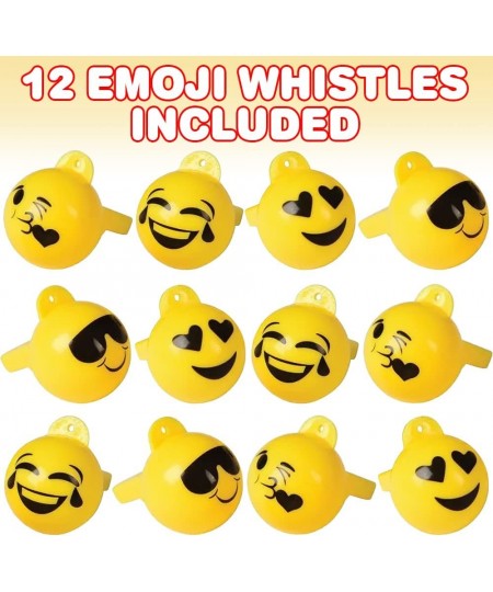 Emoticon Whistles for Kids Set of 12 High-Quality Plastic Material Fun Party Noisemaker Toys Cute Birthday Party Favors Great...