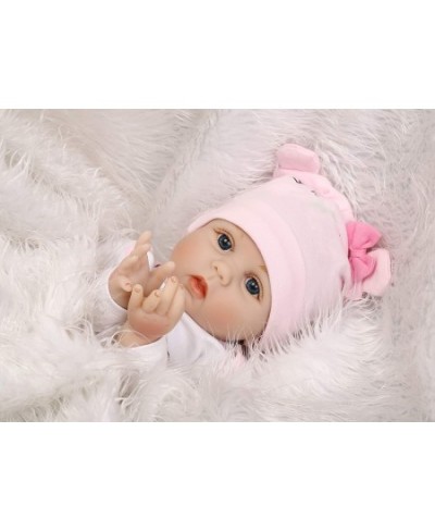 NPKDOLLs Reborn Baby Dolls 22 inches Soft Simulation Silicone Vinyl Vivid Boy Girl Toy Pink Bear Lucy $65.69 - Dolls