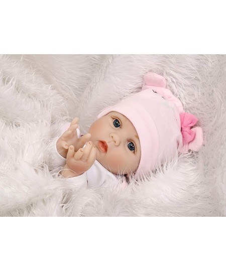 NPKDOLLs Reborn Baby Dolls 22 inches Soft Simulation Silicone Vinyl Vivid Boy Girl Toy Pink Bear Lucy $65.69 - Dolls