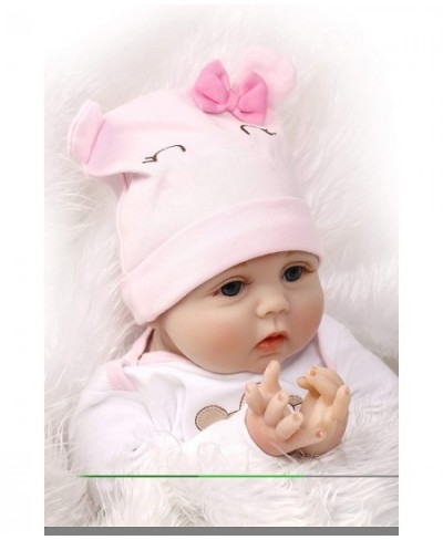 NPKDOLLs Reborn Baby Dolls 22 inches Soft Simulation Silicone Vinyl Vivid Boy Girl Toy Pink Bear Lucy $65.69 - Dolls