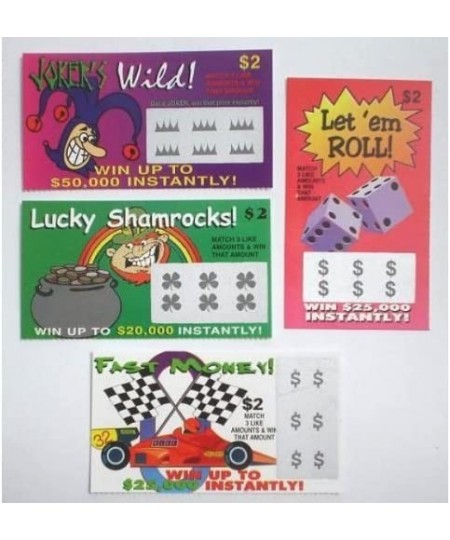 Fake Lottery Tickets 5 Pack Prank $13.64 - Gags & Practical Joke Toys