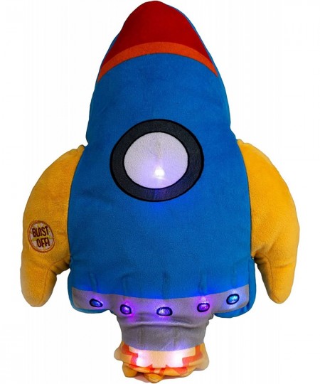 Light Up Pillow for Kids Plush Led Night Light for Boys and Girls Oeko TEX Certified Toddler’s Light Up Sleeping Toy Rocket S...