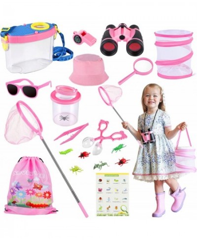 Outdoor Explorer Kit & Bug Catcher Kit for Kids with Hat Binocular Butterfly Net Whistle with Compass Magnifying Glass Bug Co...