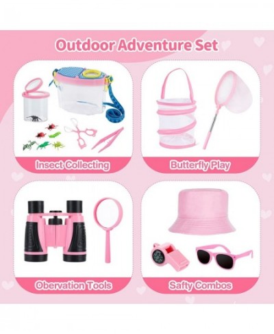 Outdoor Explorer Kit & Bug Catcher Kit for Kids with Hat Binocular Butterfly Net Whistle with Compass Magnifying Glass Bug Co...