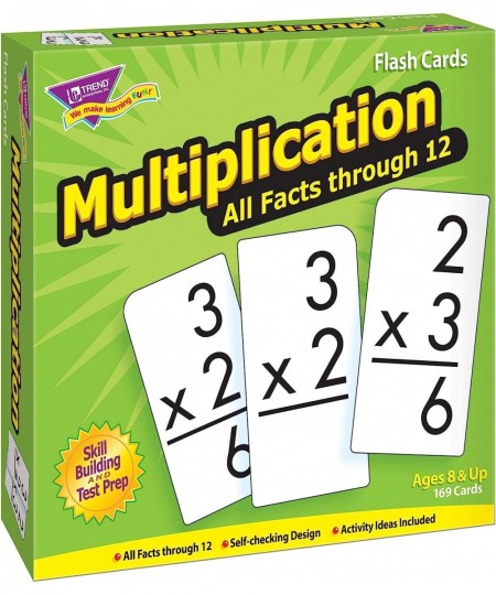 Trend Enterprises: Multiplication All Facts Through 12 Skill Drill Flash Cards Exciting Way for Everyone to Learn Great for S...