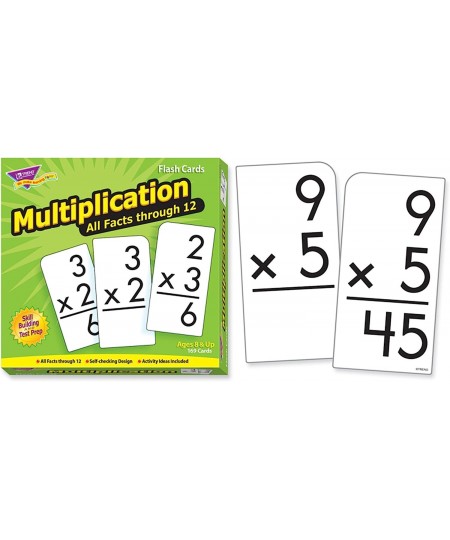 Trend Enterprises: Multiplication All Facts Through 12 Skill Drill Flash Cards Exciting Way for Everyone to Learn Great for S...