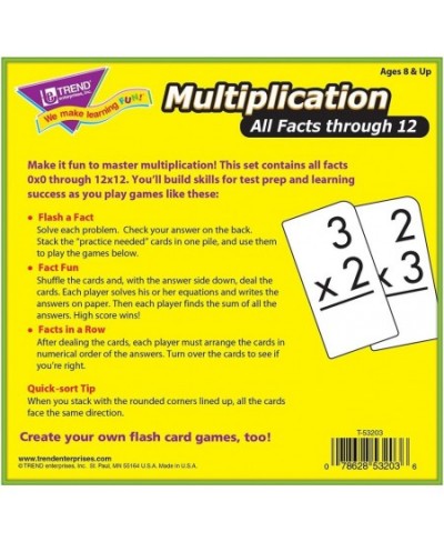 Trend Enterprises: Multiplication All Facts Through 12 Skill Drill Flash Cards Exciting Way for Everyone to Learn Great for S...