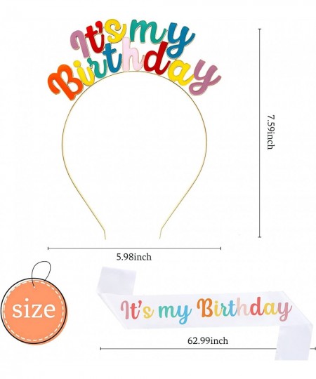 Birthday Girl Tiara Headband Headpiece Girls Party Hair Accessories 0.6"0.3" Letters (Gold Birthday Girl) $22.13 - Kids' Part...