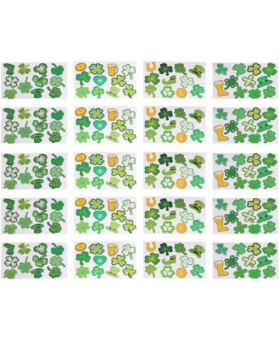 Shamrock Stickers St. Patricks Day Self-Adhesive Stickers Irish Party Clover Decals Shamrock Gift Label for Kids Children Gir...