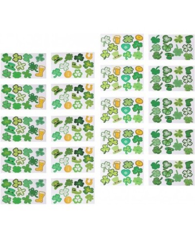 Shamrock Stickers St. Patricks Day Self-Adhesive Stickers Irish Party Clover Decals Shamrock Gift Label for Kids Children Gir...