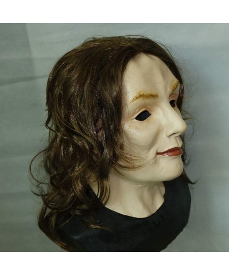 Realistic Female Latex Mask Old Woman Head Masks Halloween Cosplay Party Costumes $29.28 - Kids' Dress-Up Accessories