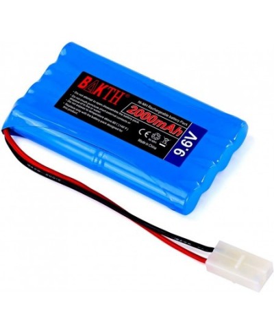 9.6V 2000mAh Rechargeable NiMH RC Battery with Tamiya Connector for RC Car RC Truck RC Airplane RC Boat Traxxas LOSI Associat...