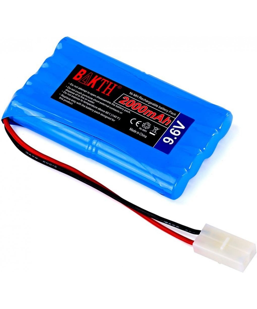 9.6V 2000mAh Rechargeable NiMH RC Battery with Tamiya Connector for RC Car RC Truck RC Airplane RC Boat Traxxas LOSI Associat...