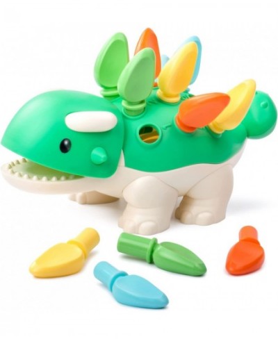 Montessori Toys for 1 2 3 Year Old Boy Dinosaur Fine Motor Skills Toys Learning Sensory Toys for Toddlers 1-3 Ankylosaurus Ed...