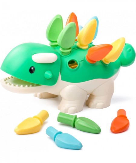 Montessori Toys for 1 2 3 Year Old Boy Dinosaur Fine Motor Skills Toys Learning Sensory Toys for Toddlers 1-3 Ankylosaurus Ed...