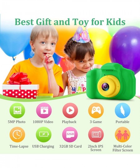 Kids Selfie Camera Children HD Digital Video Camcorder Toys for 3 4 5 6 7 8 9 Year Old Toddler Best Christmas Birthday Gifts ...