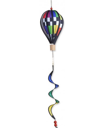 12 in. Hot Air Balloon - Checkered Rainbow $51.25 - Kites & Wind Spinners