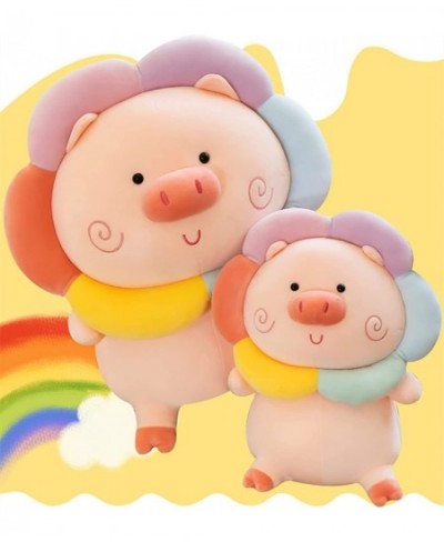 Cute Pig Stuffed Animal Plush Toy Soft Rainbow Pig Plushes Hugging Pillow Gifts for Bedding Birthday and Room Decoration 9.8 ...