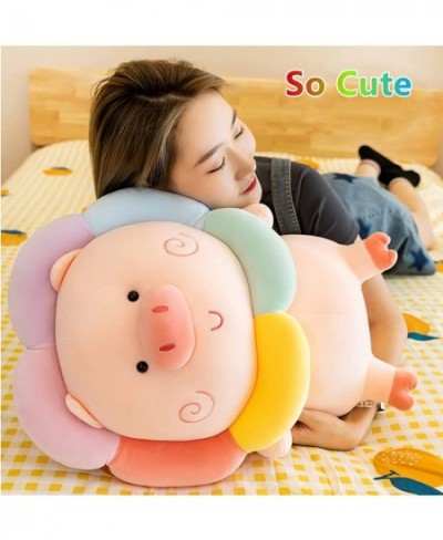 Cute Pig Stuffed Animal Plush Toy Soft Rainbow Pig Plushes Hugging Pillow Gifts for Bedding Birthday and Room Decoration 9.8 ...