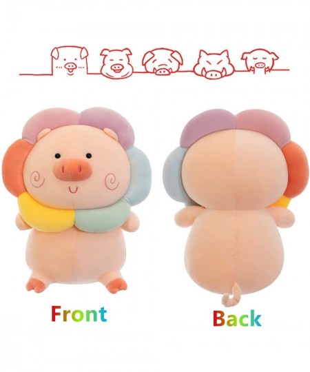 Cute Pig Stuffed Animal Plush Toy Soft Rainbow Pig Plushes Hugging Pillow Gifts for Bedding Birthday and Room Decoration 9.8 ...