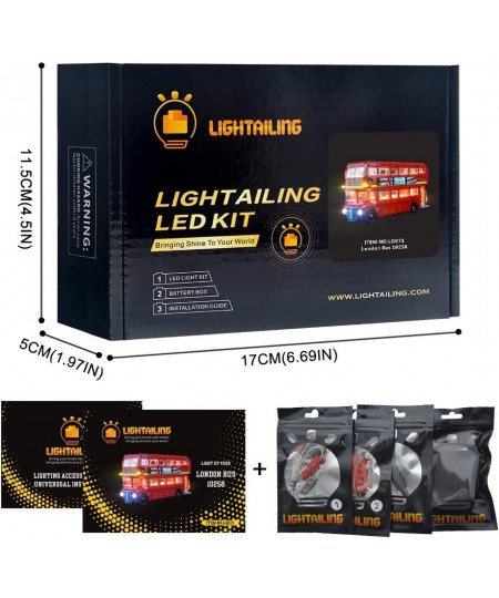 Light Set for (Creator Expert London Bus) Building Blocks Model - Led Light kit Compatible with Lego 10258(NOT Included The M...