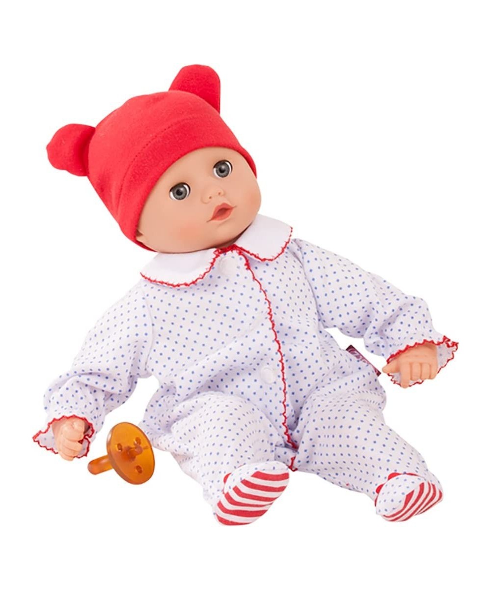 Gotz Boy Muffin 13" - Bald Soft Body Baby Doll in Red White & Blue Footed Pajamas with Blue Sleeping Eyes $80.56 - Dolls