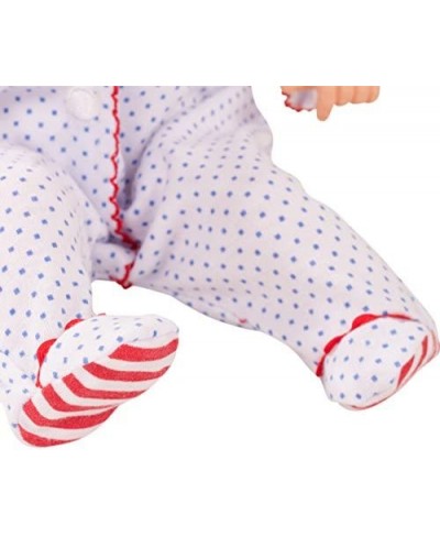 Gotz Boy Muffin 13" - Bald Soft Body Baby Doll in Red White & Blue Footed Pajamas with Blue Sleeping Eyes $80.56 - Dolls