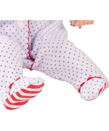 Gotz Boy Muffin 13" - Bald Soft Body Baby Doll in Red White & Blue Footed Pajamas with Blue Sleeping Eyes $80.56 - Dolls