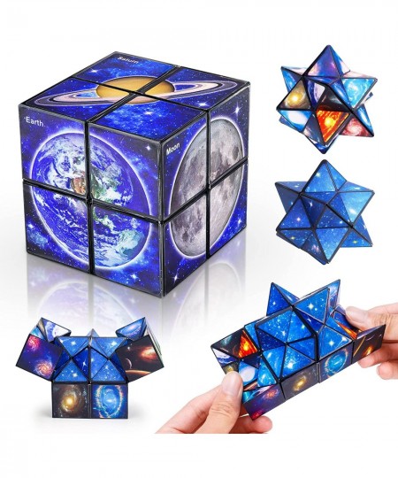 Magic Star Cube Toys 3D Geometric Brain Teaser Puzzle Games for Girls Boys Stress and Anxiety Relief Toys for Kids and Adults...