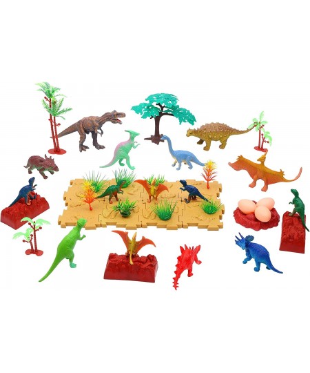 Animal Figures 42 pcs Realistic Plastic Dinosaur Figurines Set Science Project Learning Educational Toys Cake Topper Birthday...