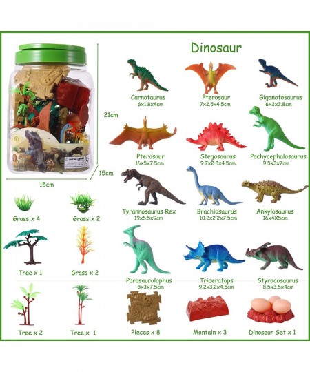 Animal Figures 42 pcs Realistic Plastic Dinosaur Figurines Set Science Project Learning Educational Toys Cake Topper Birthday...