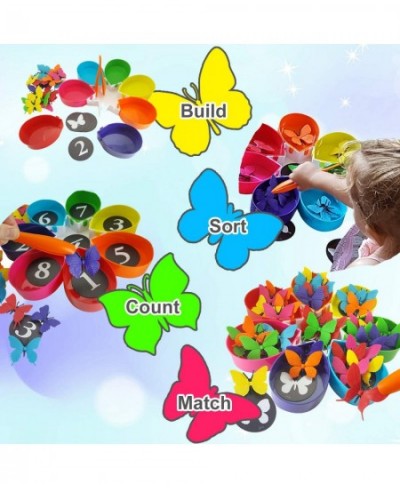 Butterfly Color Sorting Toys Counting Toddler Toys. Montessori Learning Activities for Toddlers & Preschool Educational Math ...