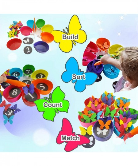 Butterfly Color Sorting Toys Counting Toddler Toys. Montessori Learning Activities for Toddlers & Preschool Educational Math ...