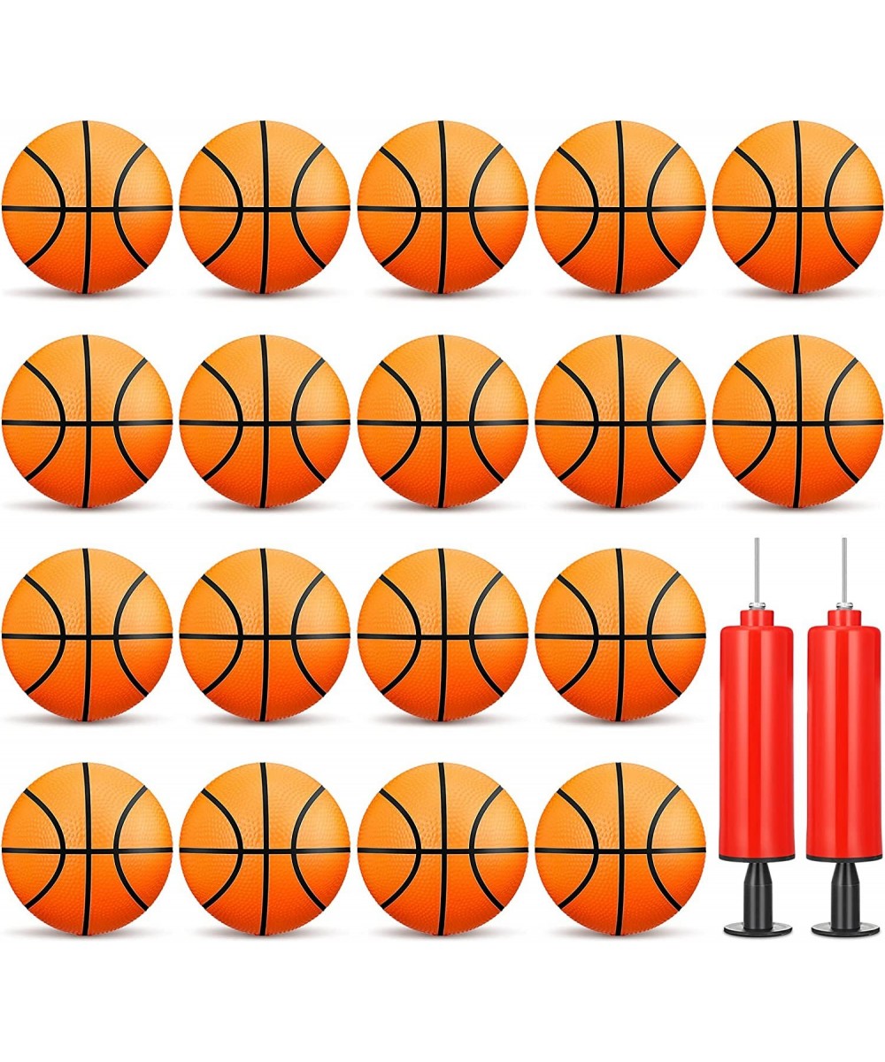 20 Pcs 6 Inch Mini Basketball Balls Set Include 18 Mini Hoop Basketball and 2 Pump Small Basketball Indoor Outdoor Inflatable...