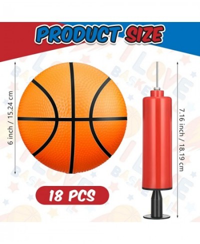 20 Pcs 6 Inch Mini Basketball Balls Set Include 18 Mini Hoop Basketball and 2 Pump Small Basketball Indoor Outdoor Inflatable...