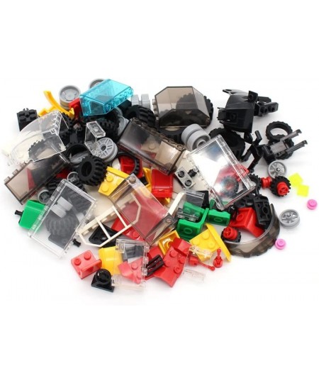 Wheels Tires and Axles Set - Building Bricks Block Compatible Major Brands - Steering Wheels Windshields and Colorful Brick B...