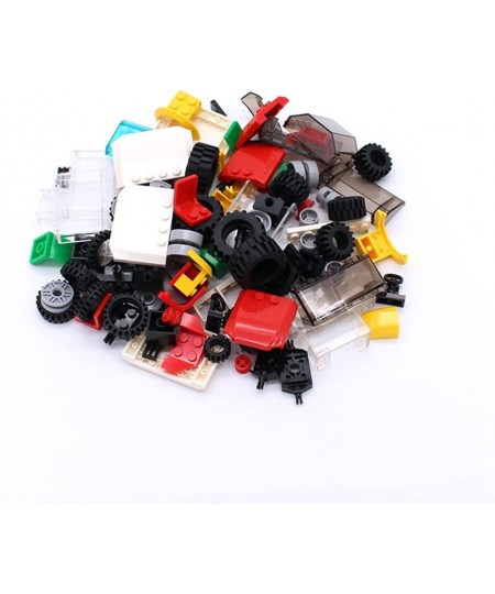 Wheels Tires and Axles Set - Building Bricks Block Compatible Major Brands - Steering Wheels Windshields and Colorful Brick B...