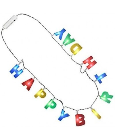 2 Pieces Multicolor LED Happy Birthday Lights Necklace $34.65 - Kids' Dress-Up Accessories