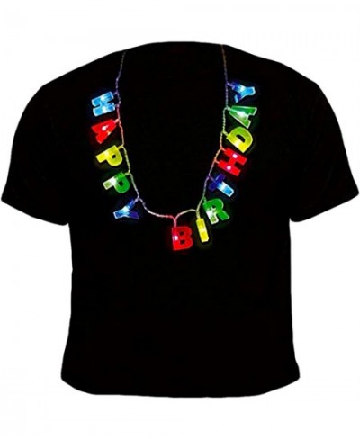 2 Pieces Multicolor LED Happy Birthday Lights Necklace $34.65 - Kids' Dress-Up Accessories