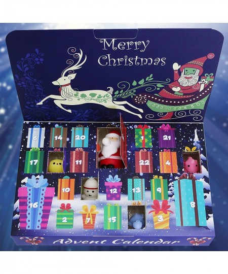 Advent Calendar 2022 for Kids Christmas Calendar Countdown Toys with 24PCS Various Cute Relief Stress Toys 3 Pinch to Bubble ...