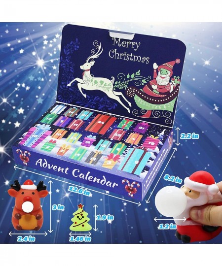 Advent Calendar 2022 for Kids Christmas Calendar Countdown Toys with 24PCS Various Cute Relief Stress Toys 3 Pinch to Bubble ...