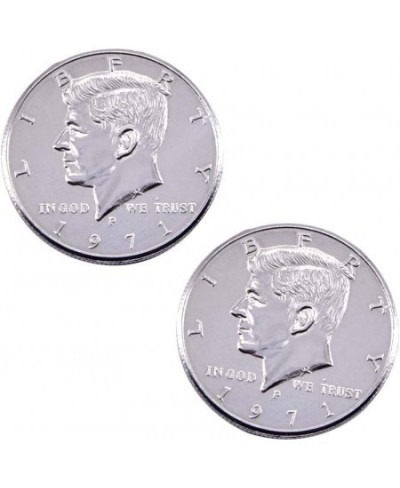 Double Sided Coin 2-Headed Half Dollar Coin Magic Tricks Coin Magic Gimmick Illusion Props Stage Accessories (Two Silver Head...