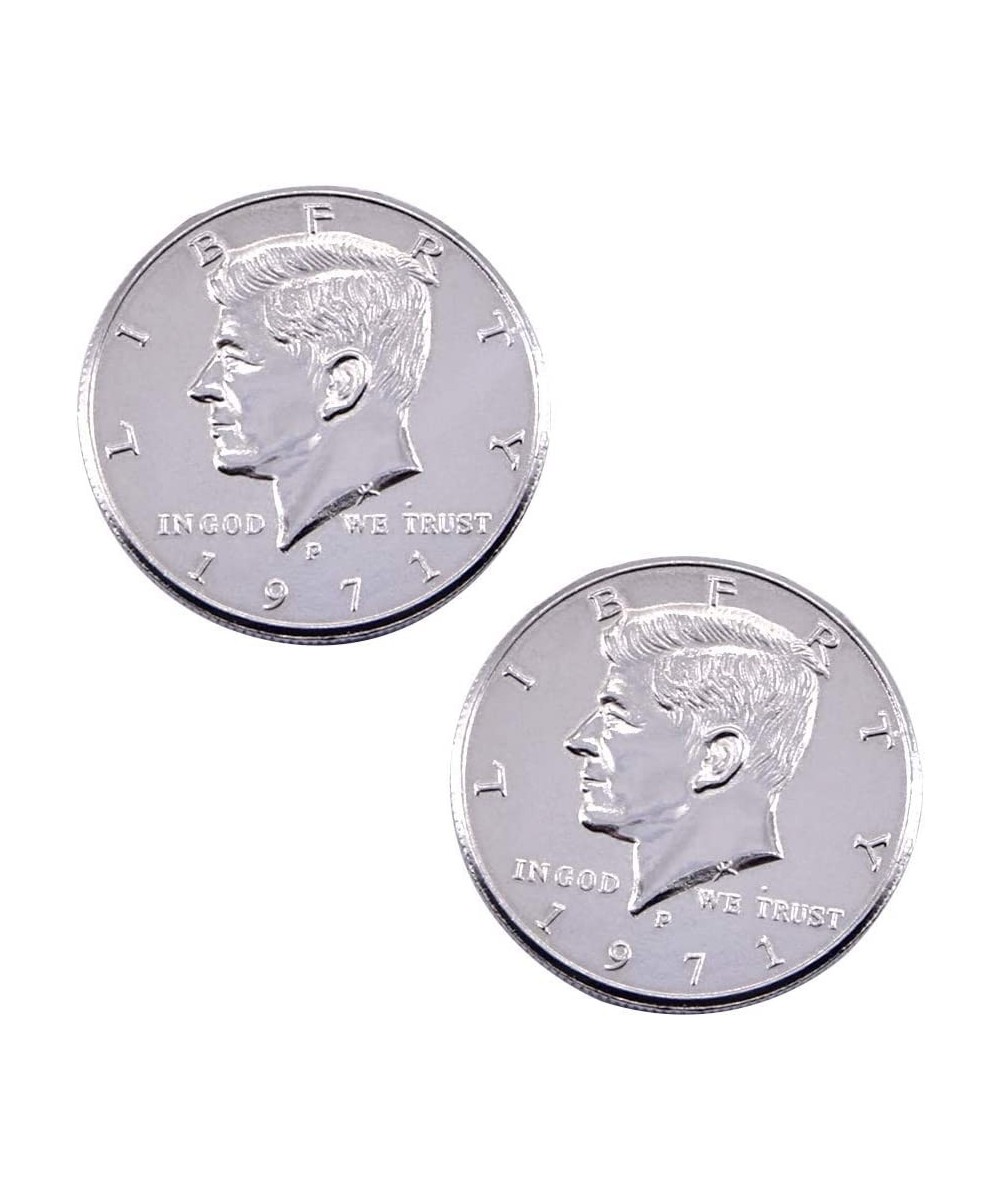 Double Sided Coin 2-Headed Half Dollar Coin Magic Tricks Coin Magic Gimmick Illusion Props Stage Accessories (Two Silver Head...