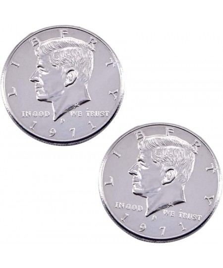 Double Sided Coin 2-Headed Half Dollar Coin Magic Tricks Coin Magic Gimmick Illusion Props Stage Accessories (Two Silver Head...