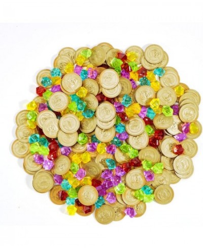 Toy 288 Pieces Pirate Gold Coins and Pirate Gems Jewelry Playset Pack Party Favor. (144 Coins+144 Gems) $24.40 - Game Accesso...