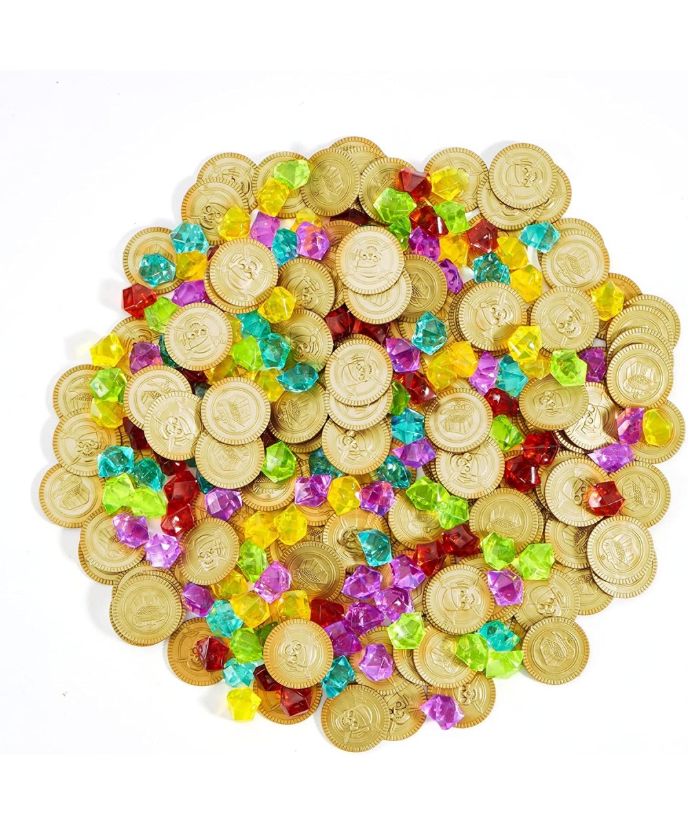 Toy 288 Pieces Pirate Gold Coins and Pirate Gems Jewelry Playset Pack Party Favor. (144 Coins+144 Gems) $24.40 - Game Accesso...