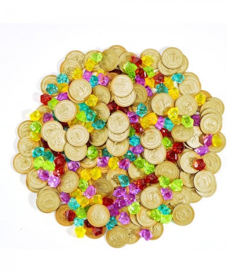 Toy 288 Pieces Pirate Gold Coins and Pirate Gems Jewelry Playset Pack Party Favor. (144 Coins+144 Gems) $24.40 - Game Accesso...