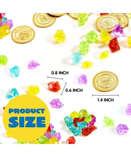 Toy 288 Pieces Pirate Gold Coins and Pirate Gems Jewelry Playset Pack Party Favor. (144 Coins+144 Gems) $24.40 - Game Accesso...