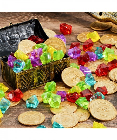 Toy 288 Pieces Pirate Gold Coins and Pirate Gems Jewelry Playset Pack Party Favor. (144 Coins+144 Gems) $24.40 - Game Accesso...